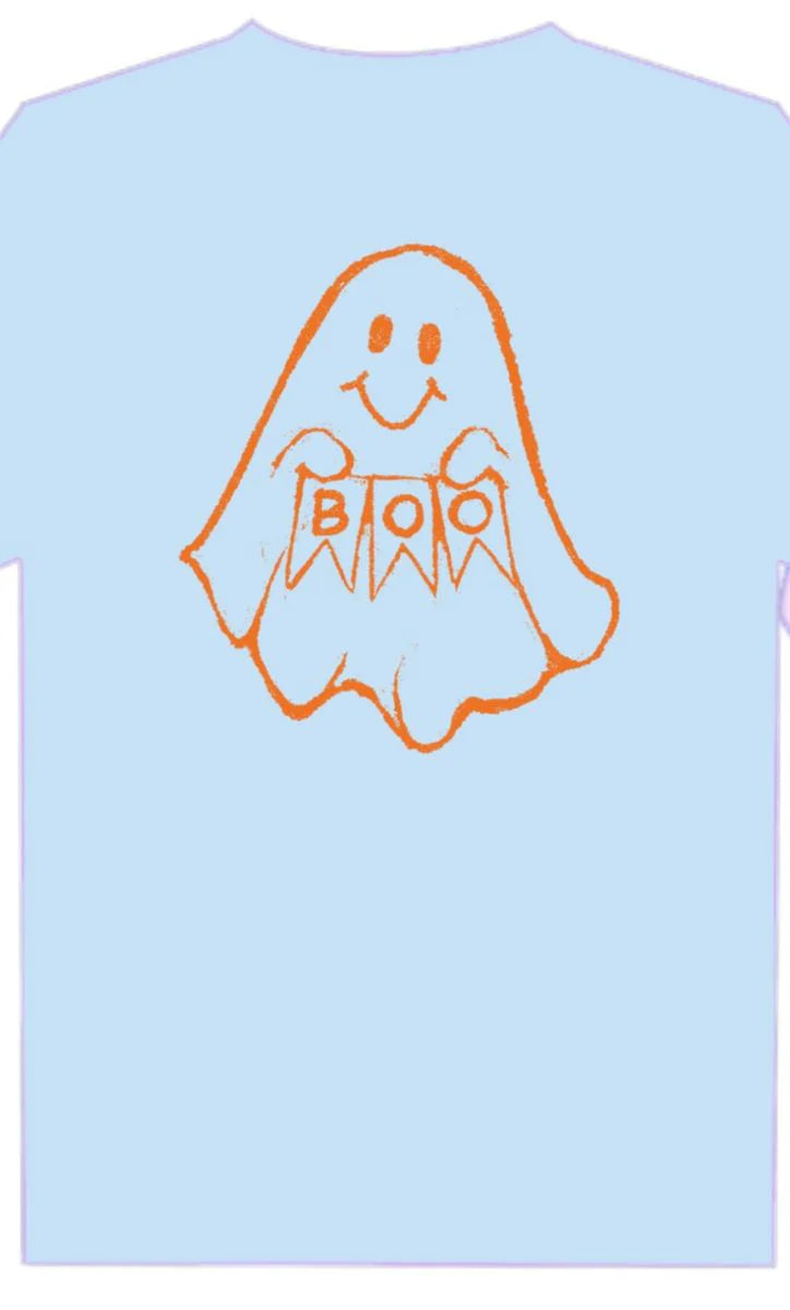 SS Light Blue BOO Ghost T-Shirt
