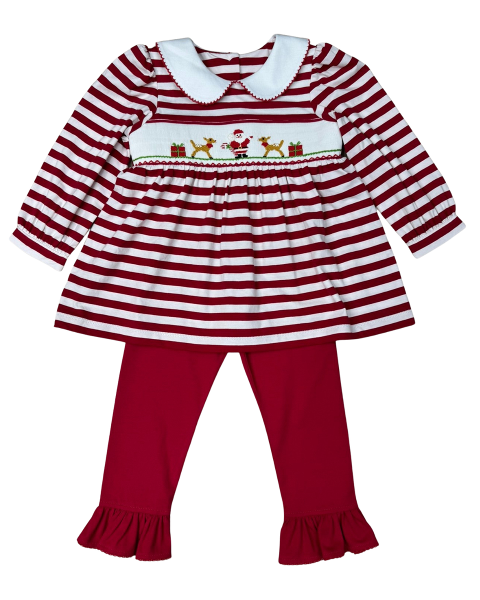 Santa Reindeer Dress Pant Set