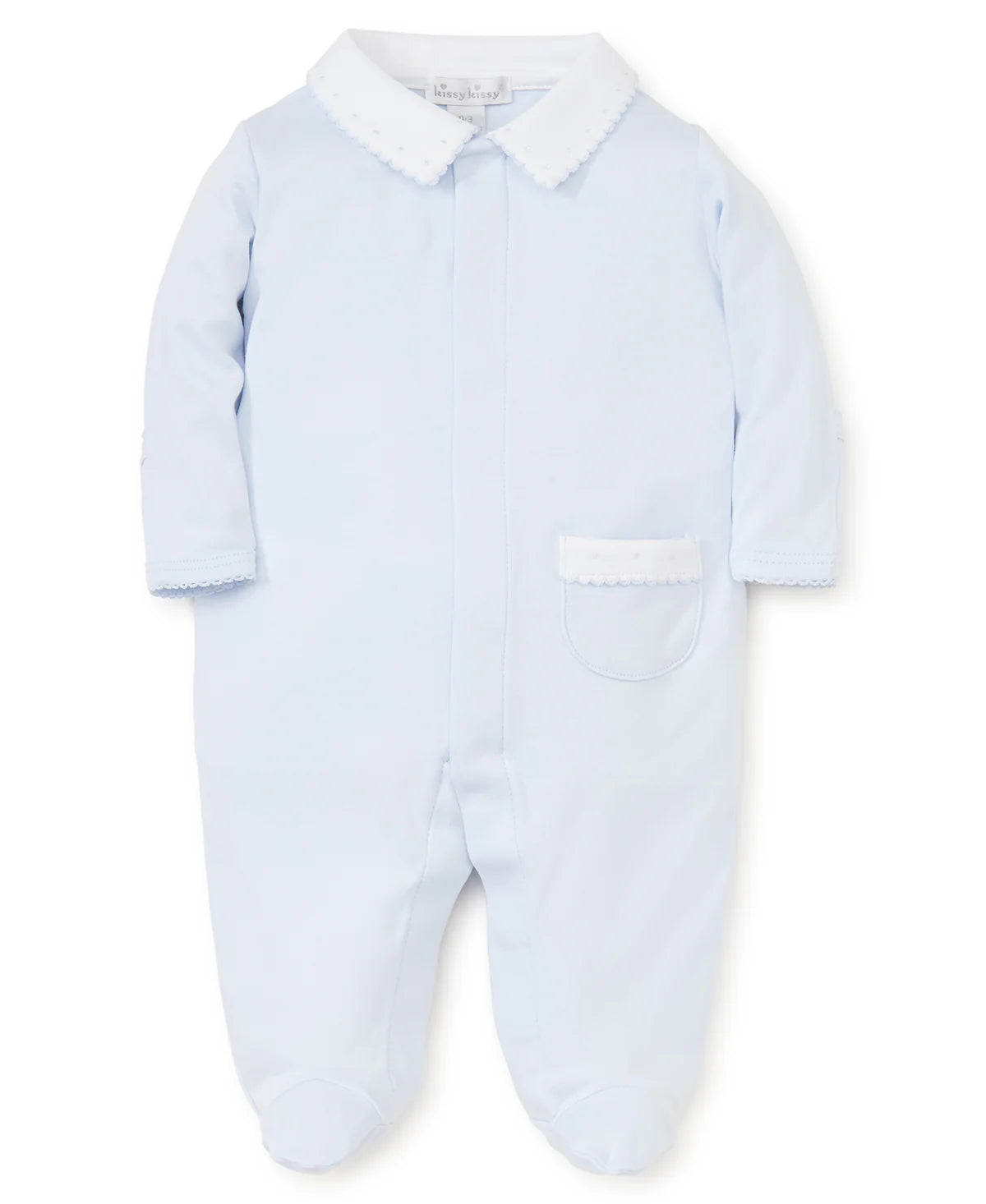 New Beginnings Blue Collared Footie