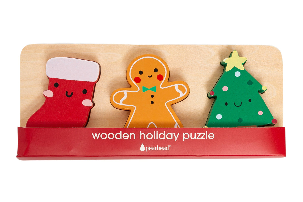 Christmas Shapes Wooden Puzzle