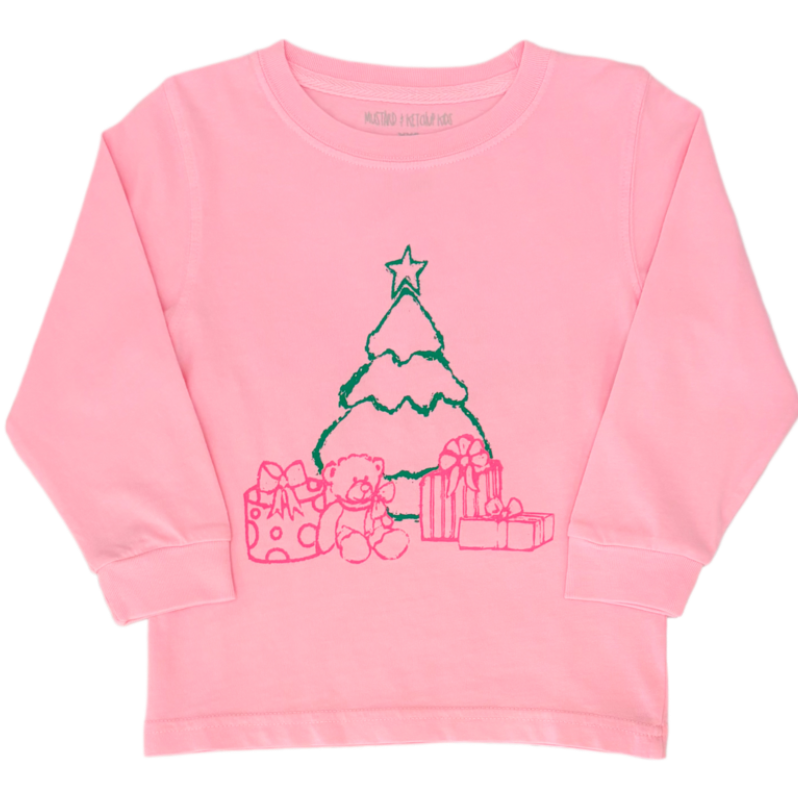LS Pink Christmas Tree with Presents T-Shirt
