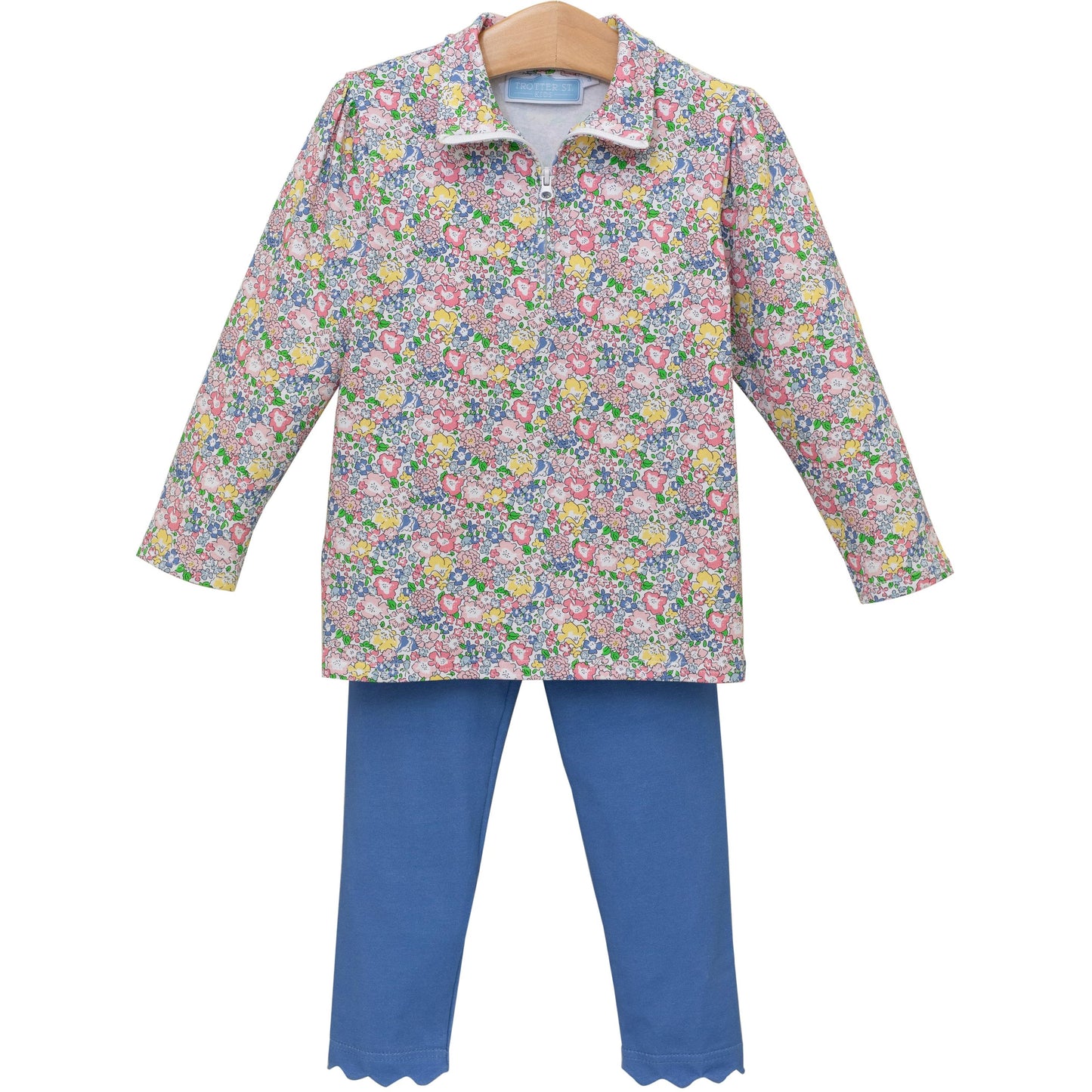 Floral 1/4 Pullover Set