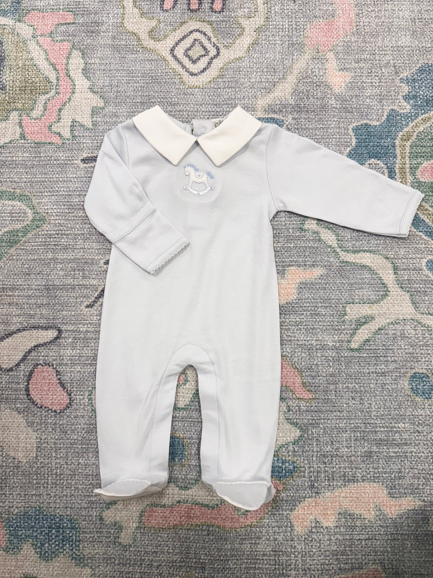Blue Rocking Horse Footie