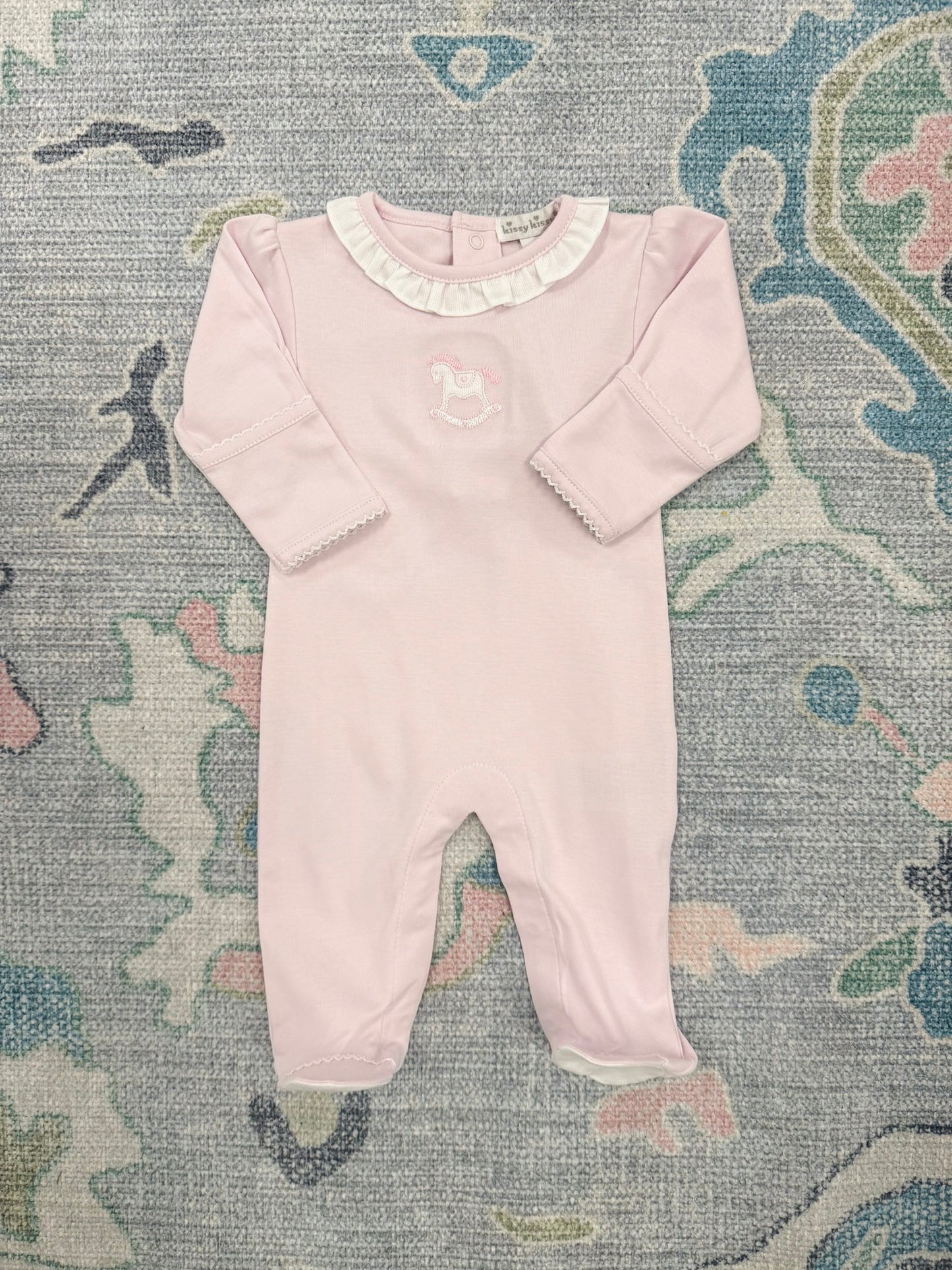 Pink Rocking Horse Footie