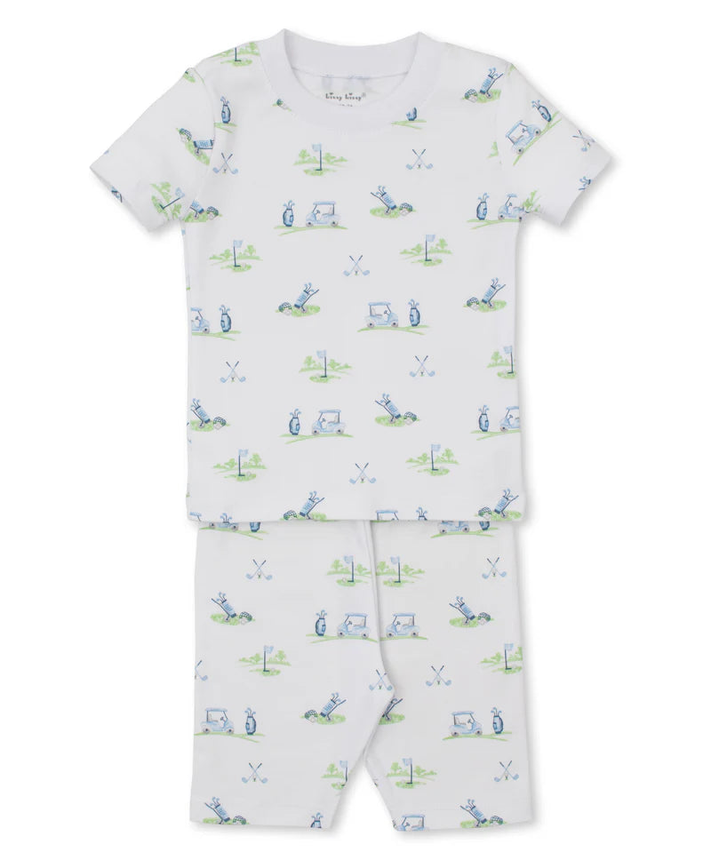 Fairway Foursome Blue Short Pajama Set