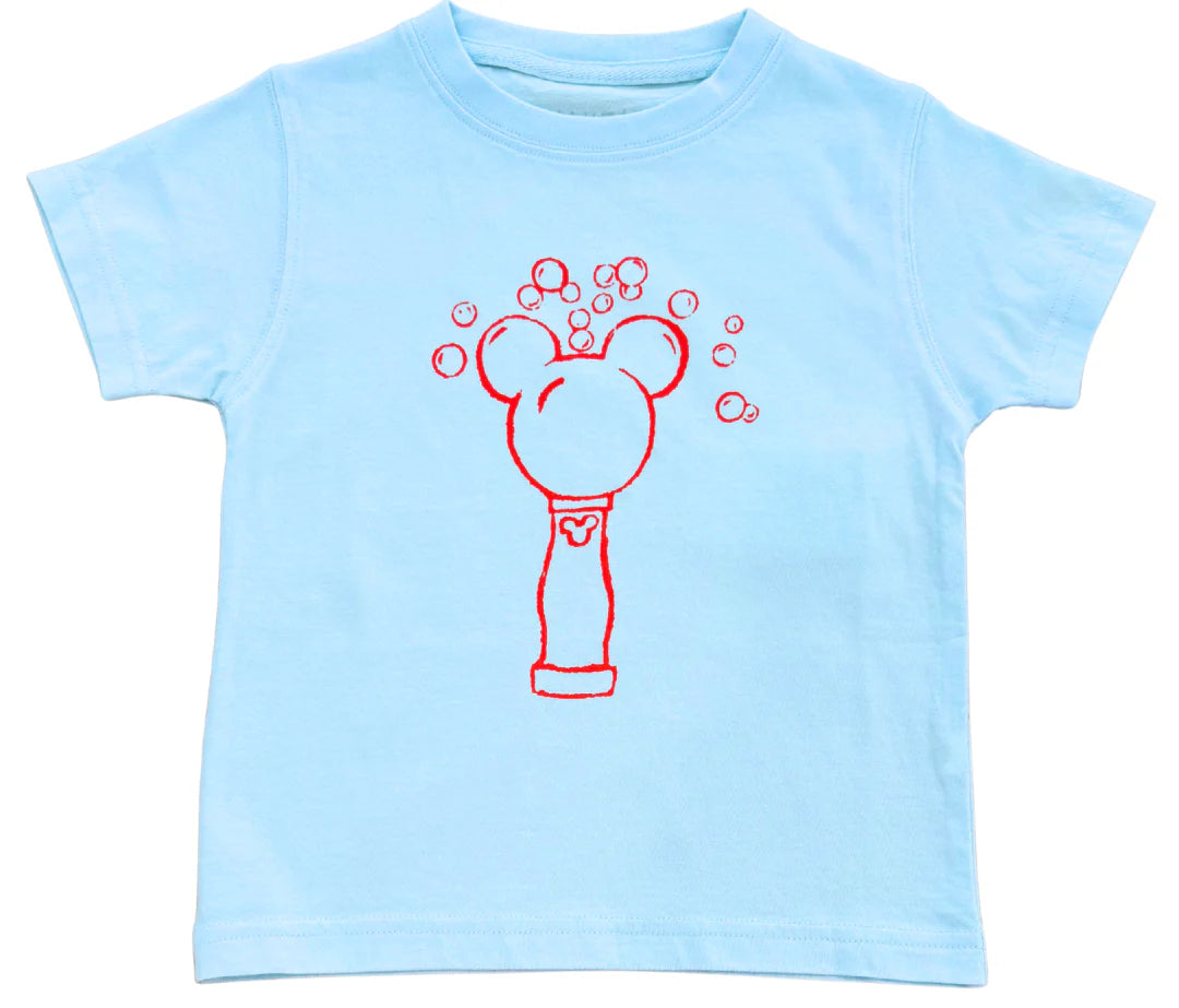 SS Light Blue Mickey Bubbles T-Shirt