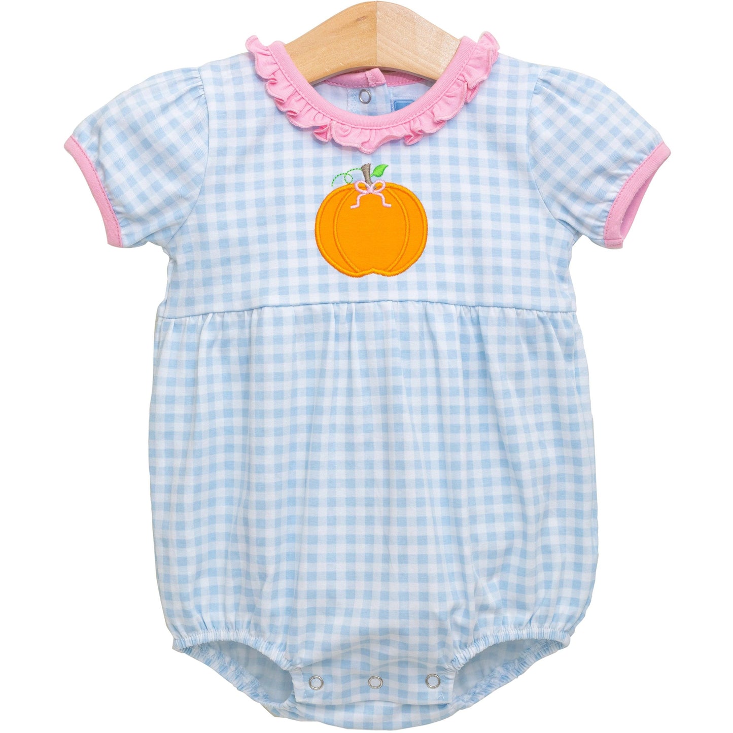 Pumpkin SS Ruffle Bubble