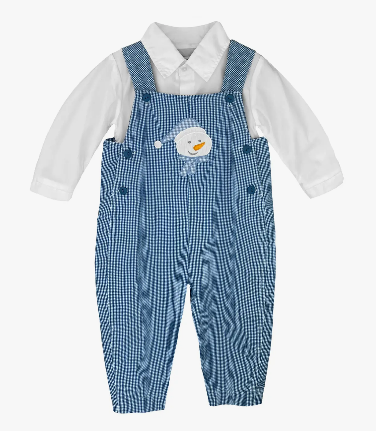 Blue Snowman Applique Longall
