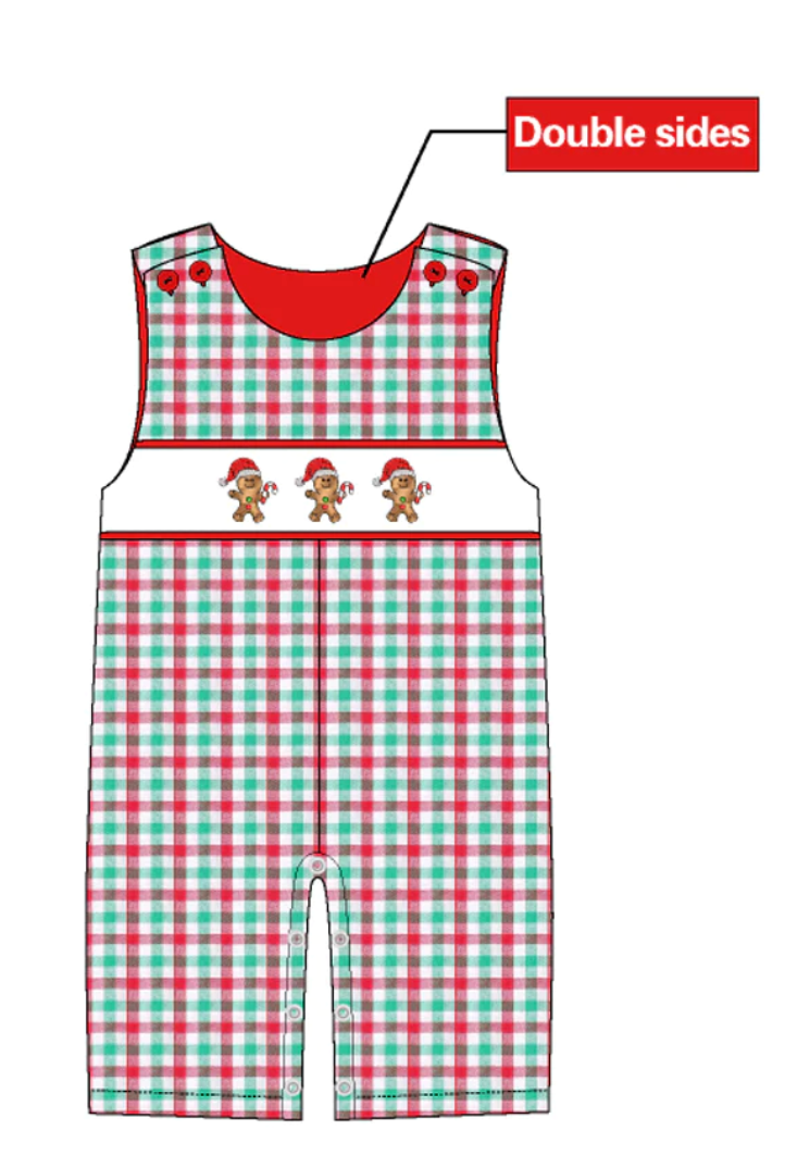 Plaid Gingerbread Romper