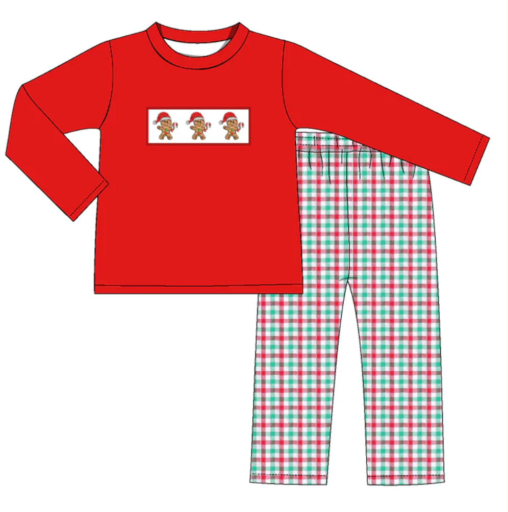 Plaid Gingerbread Pant Set