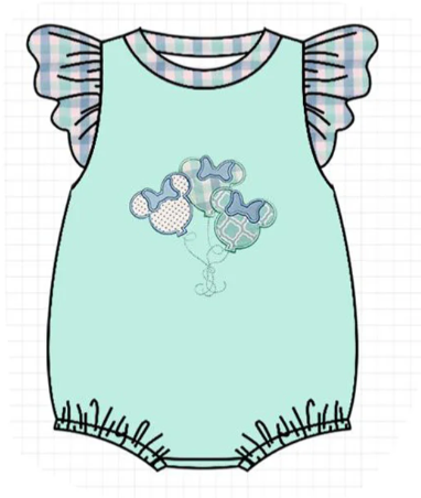 Mouse Balloon Applique Bubble
