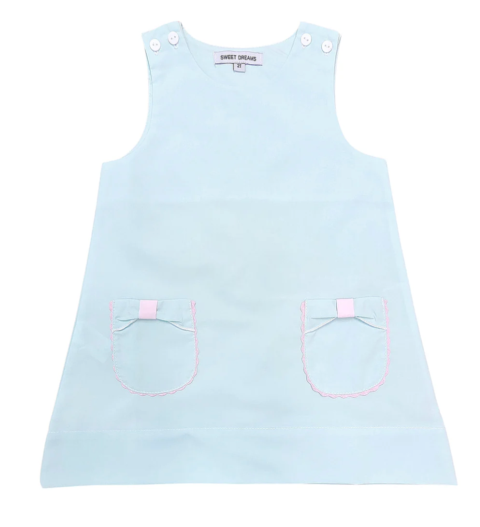 Mint Bow Pocket Dress