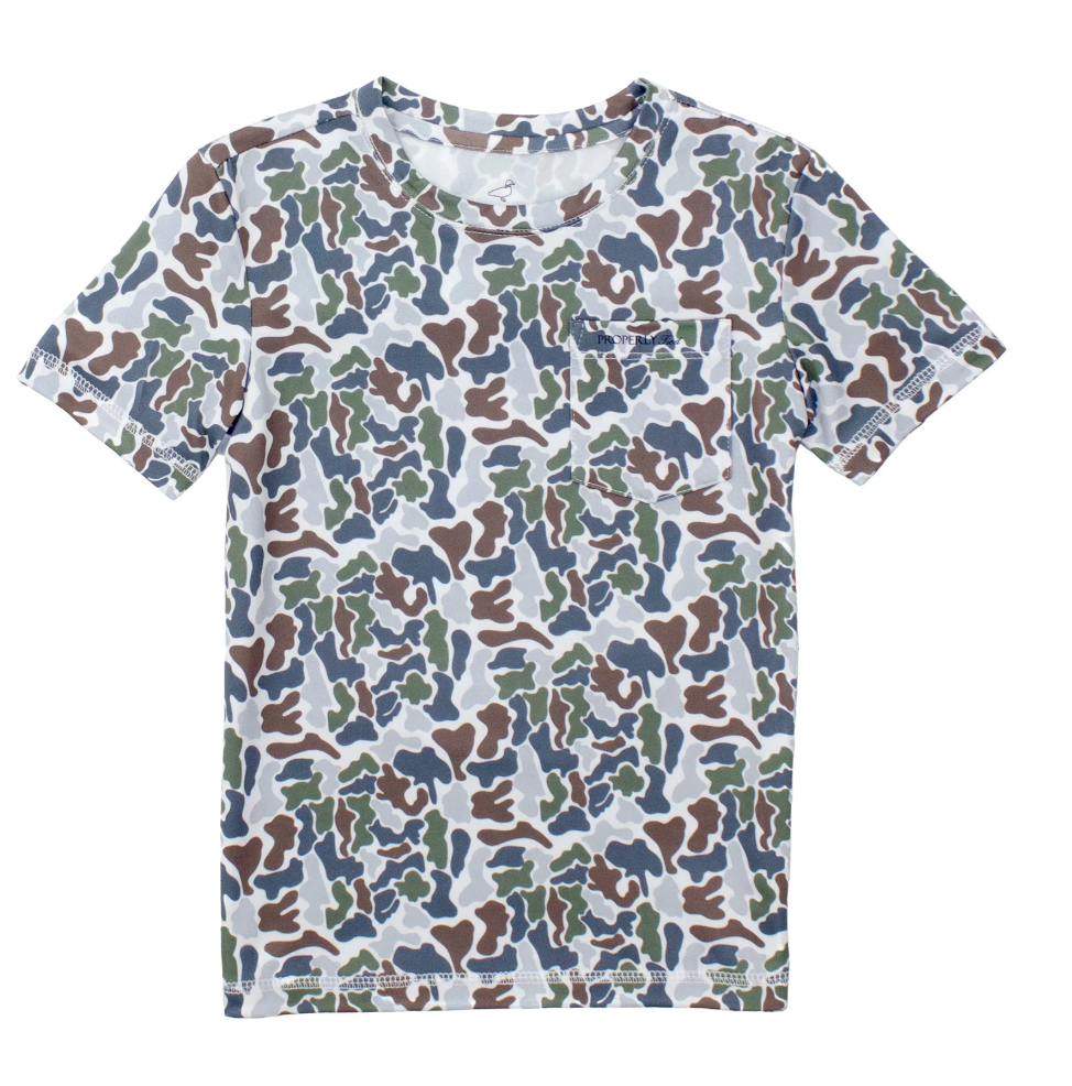 Boys Ravine Pocket Tee SS-Terra Camo