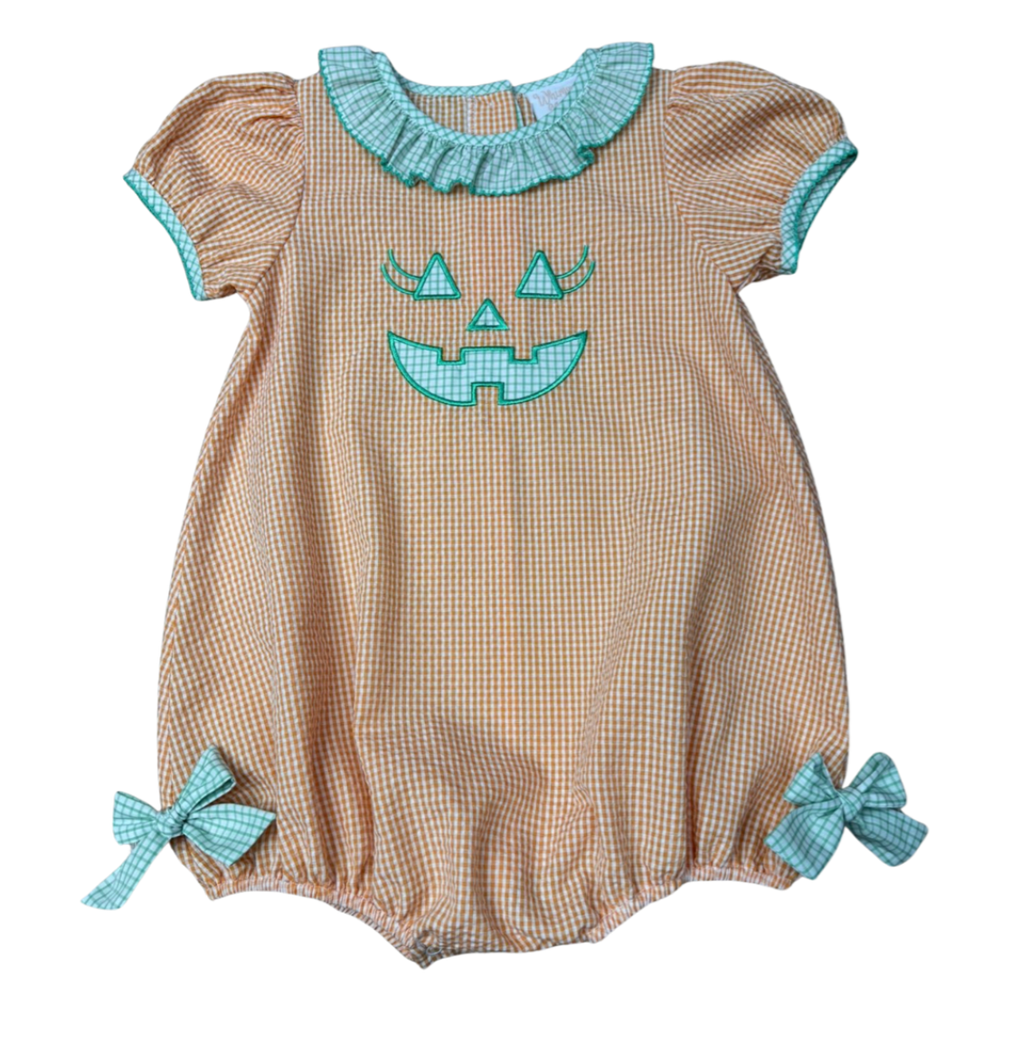 Sweet Jack-O-Lantern Bow Bubble