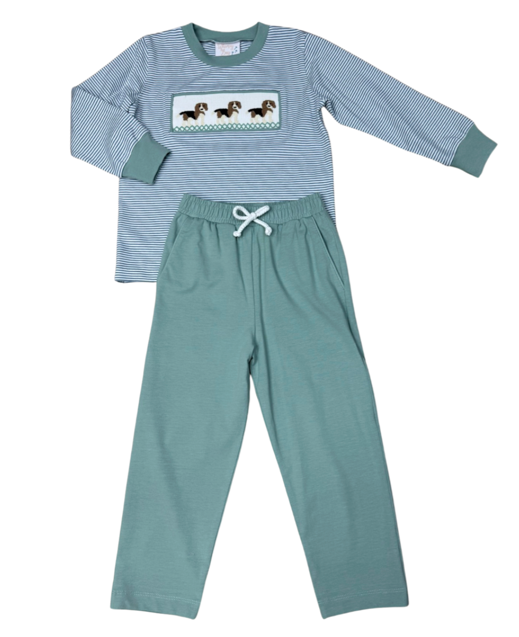 Smocked Beagle Pants Set