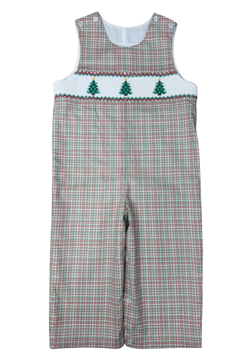 Christmas Tree Trio Smocked Longall
