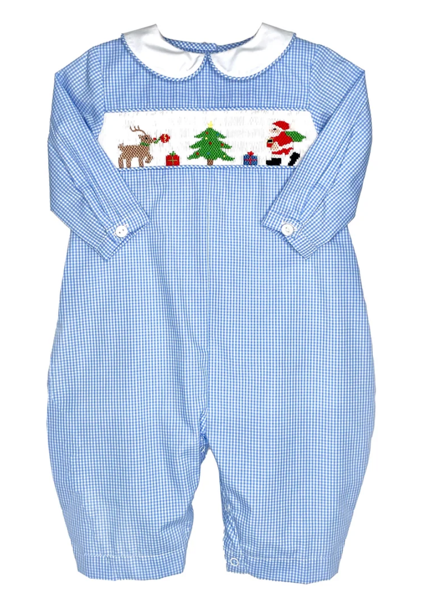 Hand Picture Smocked Christmas Longall