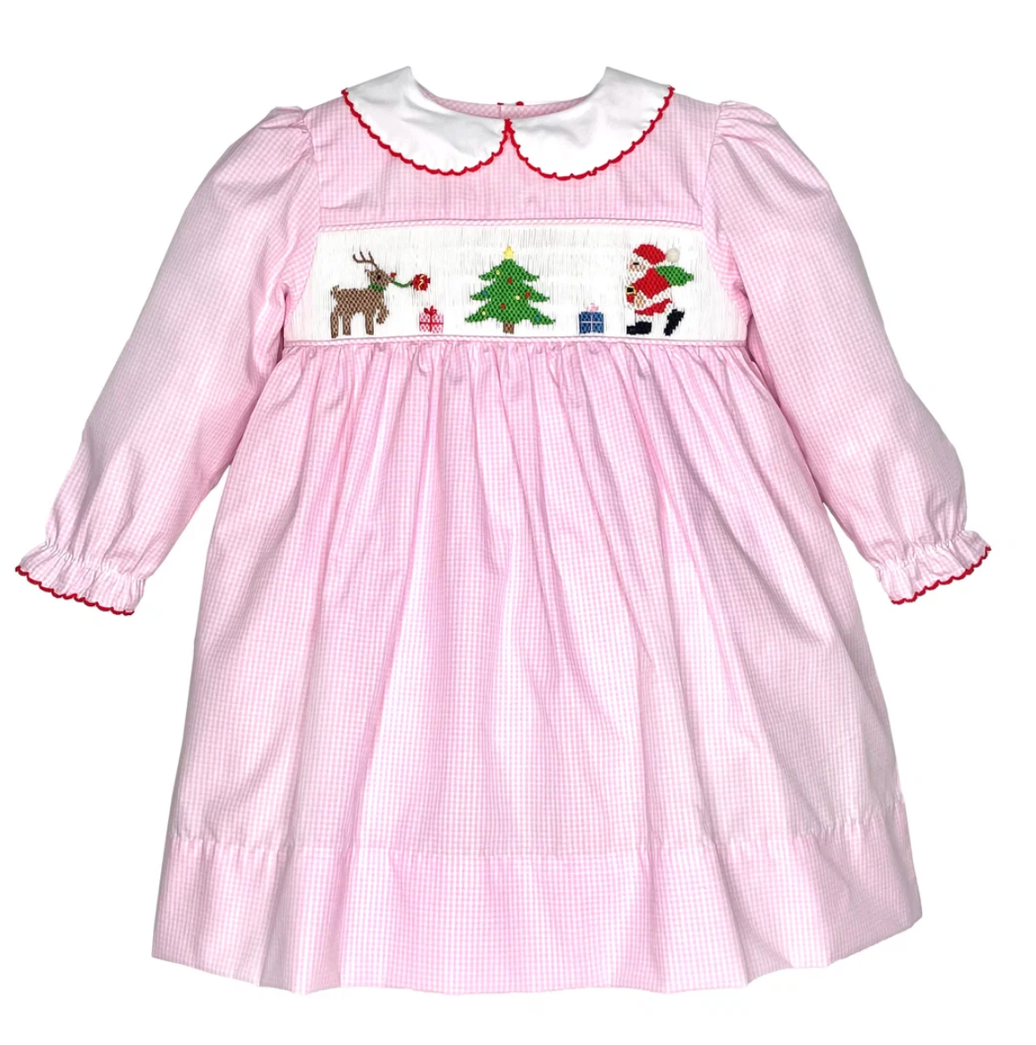 Hand Picture Smocked Christmas Dress