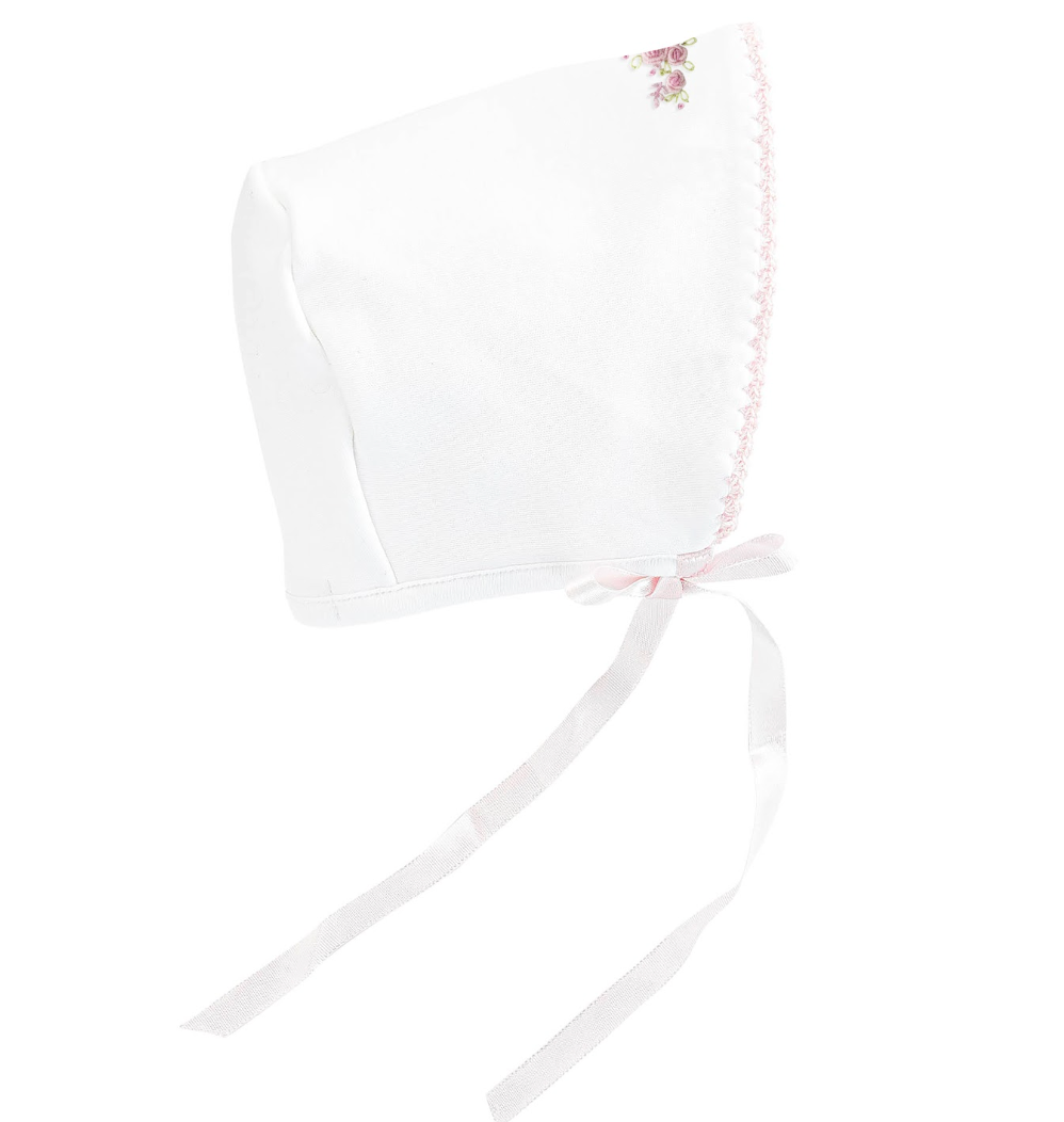 Blossom Moon Embroidered Gown & Bonnet