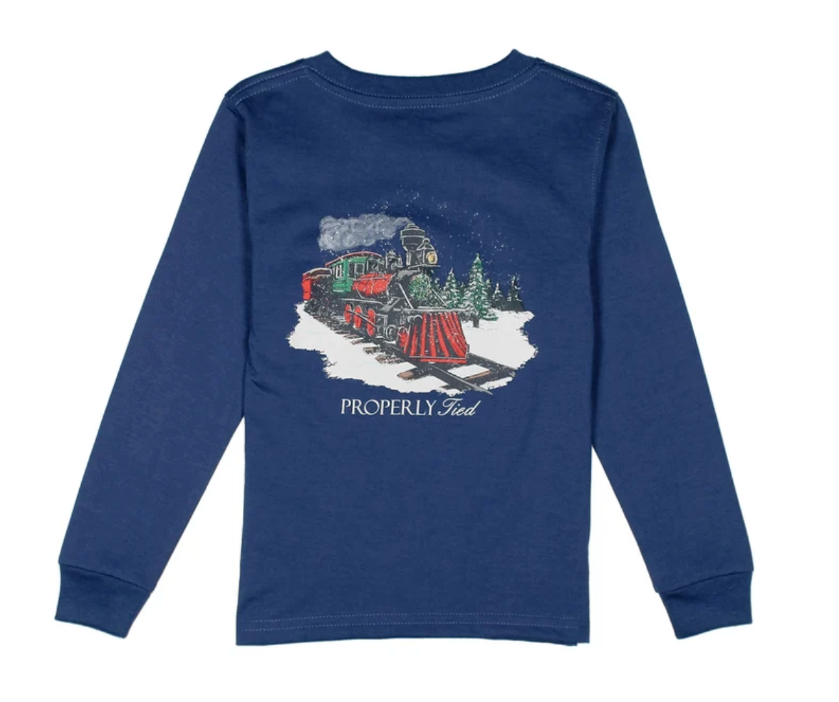 Boys Pt Express LS River Blue