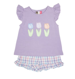 Tulips Applique Short Set