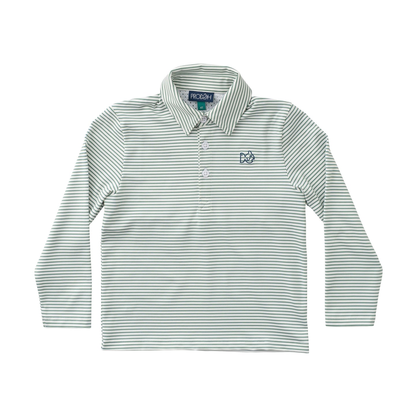 Frosty Spruce Stripe Longsleeve Polo