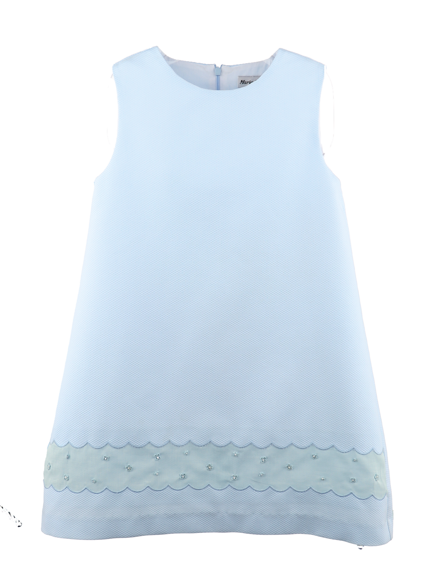 Baby Blue Pique A Line Dress