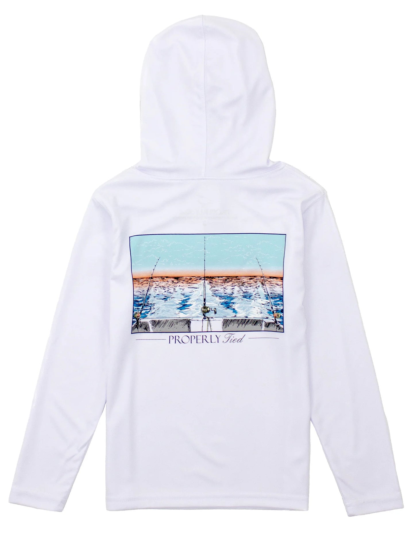 Boys Shade Performance Hoodie Castaway White
