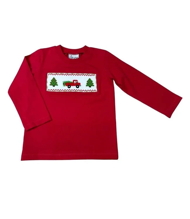 Red Truck & Christmas Tree LS Shirt