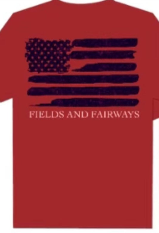 SS Red/Navy Flag Pocket T-Shirt