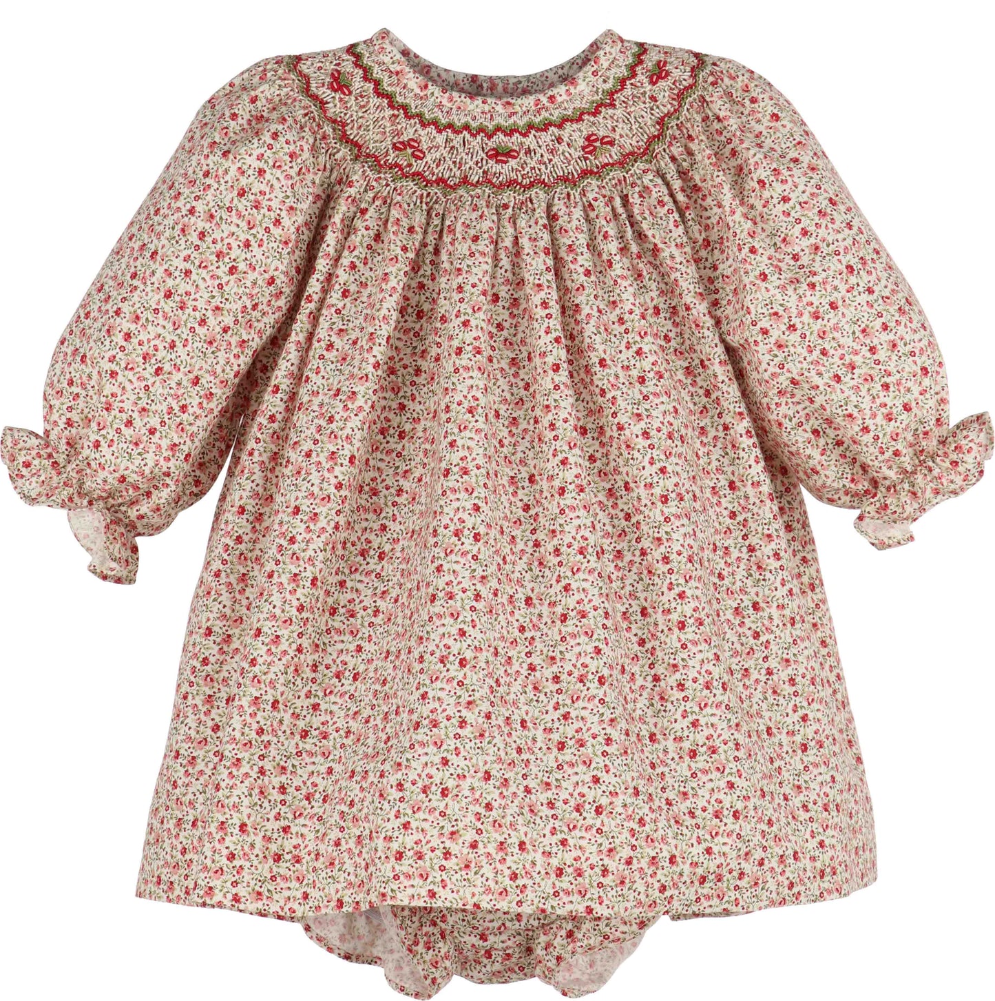 Mulberry Floral Bishop Diaper Set