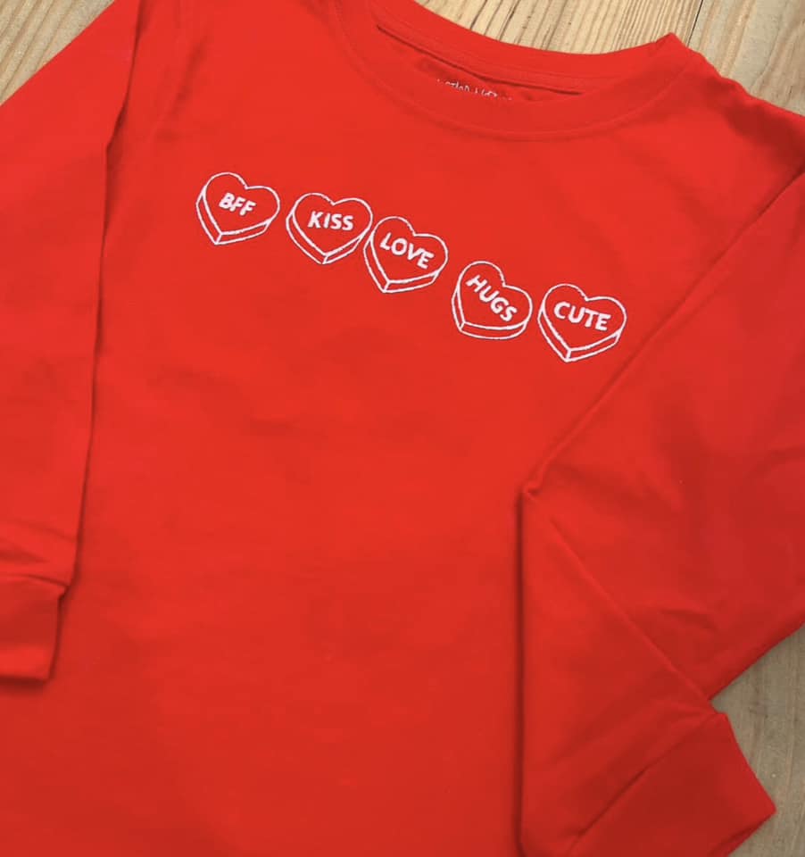 Red Conversation Hearts T-Shirt