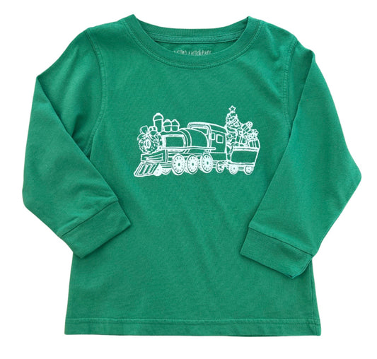 L/S Green Holiday Train T-Shirt