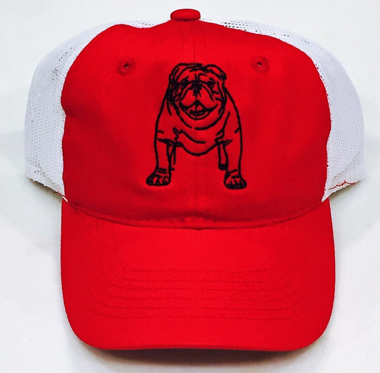 Bulldog Red/Black Trucker Hat