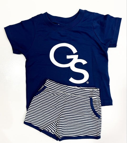 Ga So Boys Navy Short Set