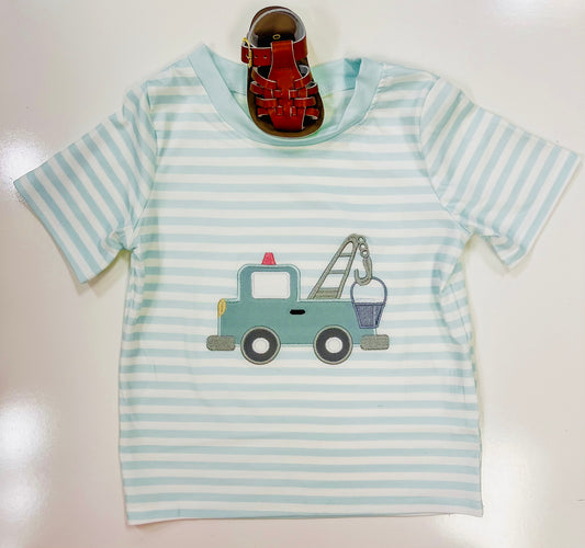 Tow Truck Striped Tee