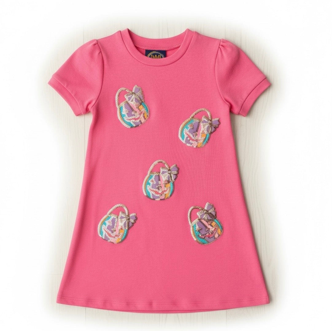 Jack-O-Lantern Sparkle Applique Dress