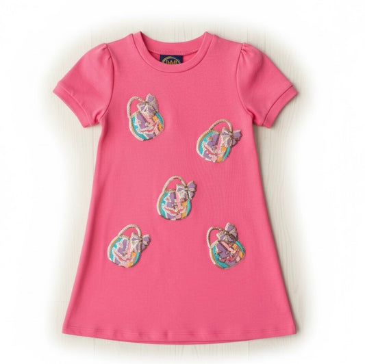 Jack-O-Lantern Sparkle Applique Dress