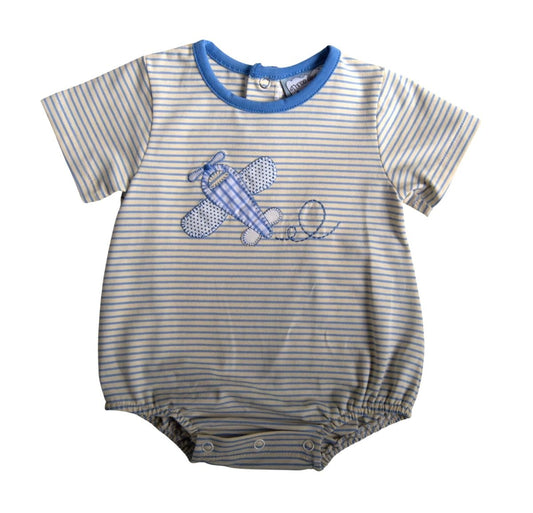 Airplane Boys Applique Bubble