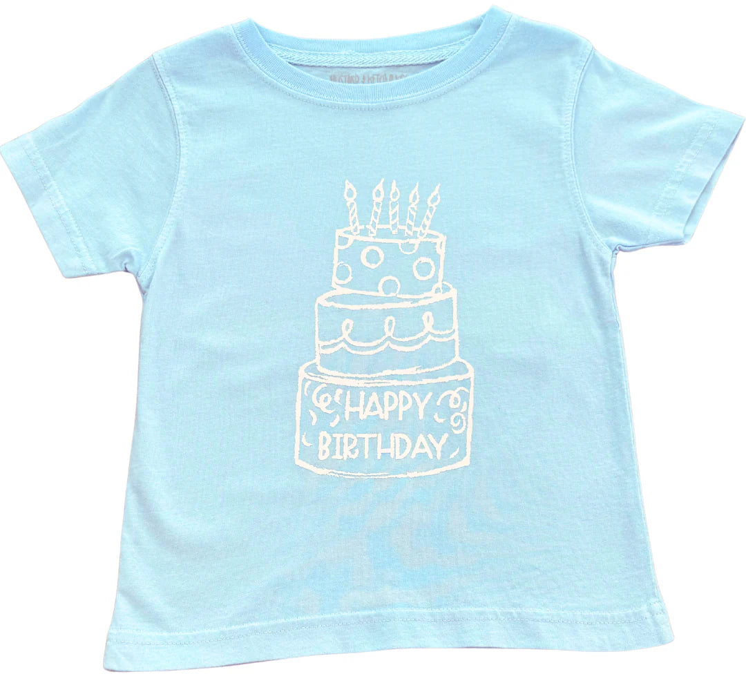 SS Light Blue Birthday Cake T-Shirt