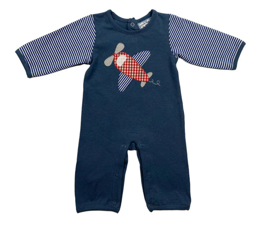 Airplane Applique Boy's Romper