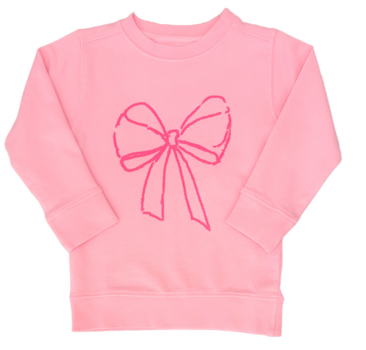Light Pink Bow Sweatshirt