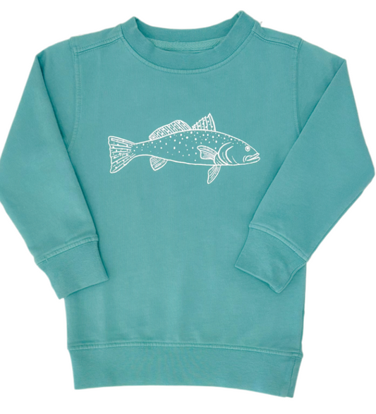 Seafoam Green Trout Sweatshirt