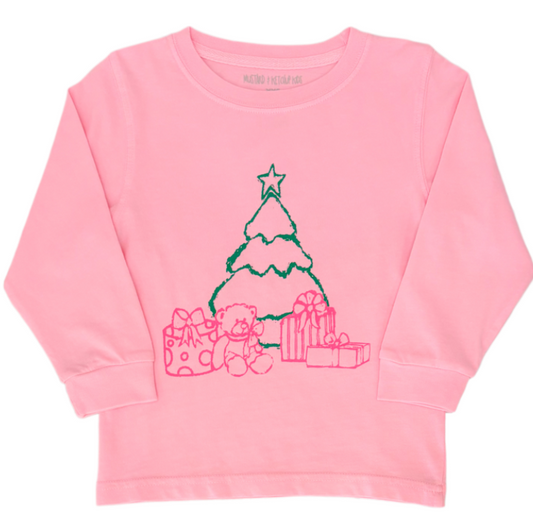 LS Pink Christmas Tree with Presents T-Shirt