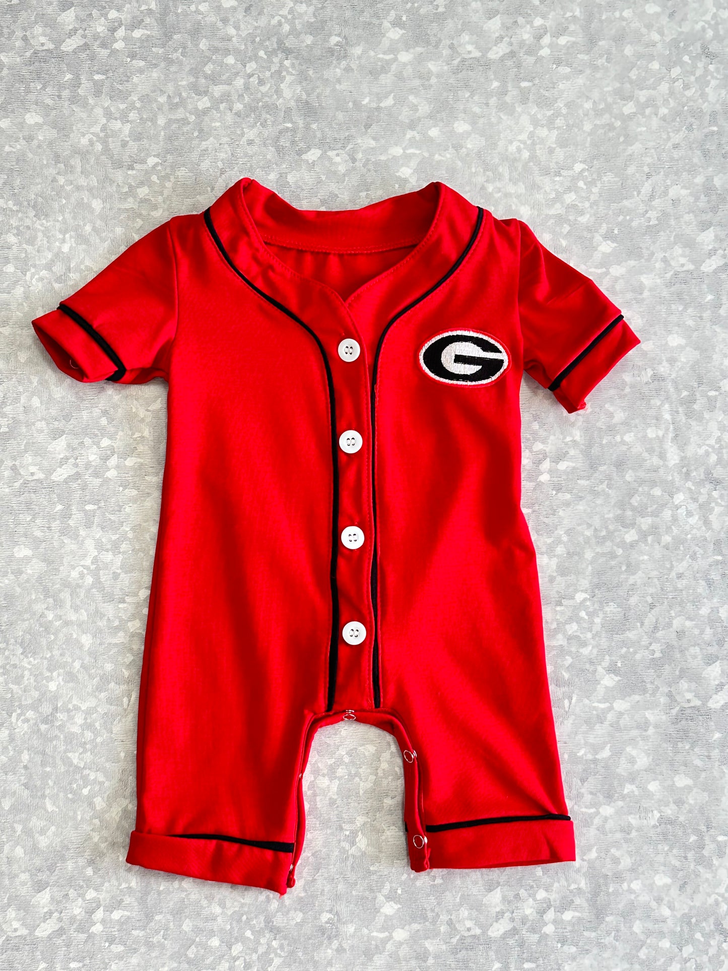 Red UGA Romper