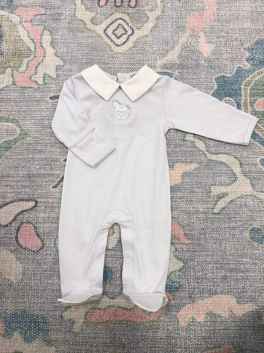 Blue Rocking Horse Footie