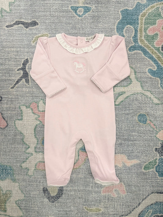 Pink Rocking Horse Footie