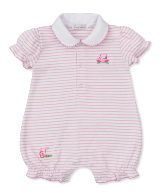 Fairway Foursome Pink Stripe Playsuit