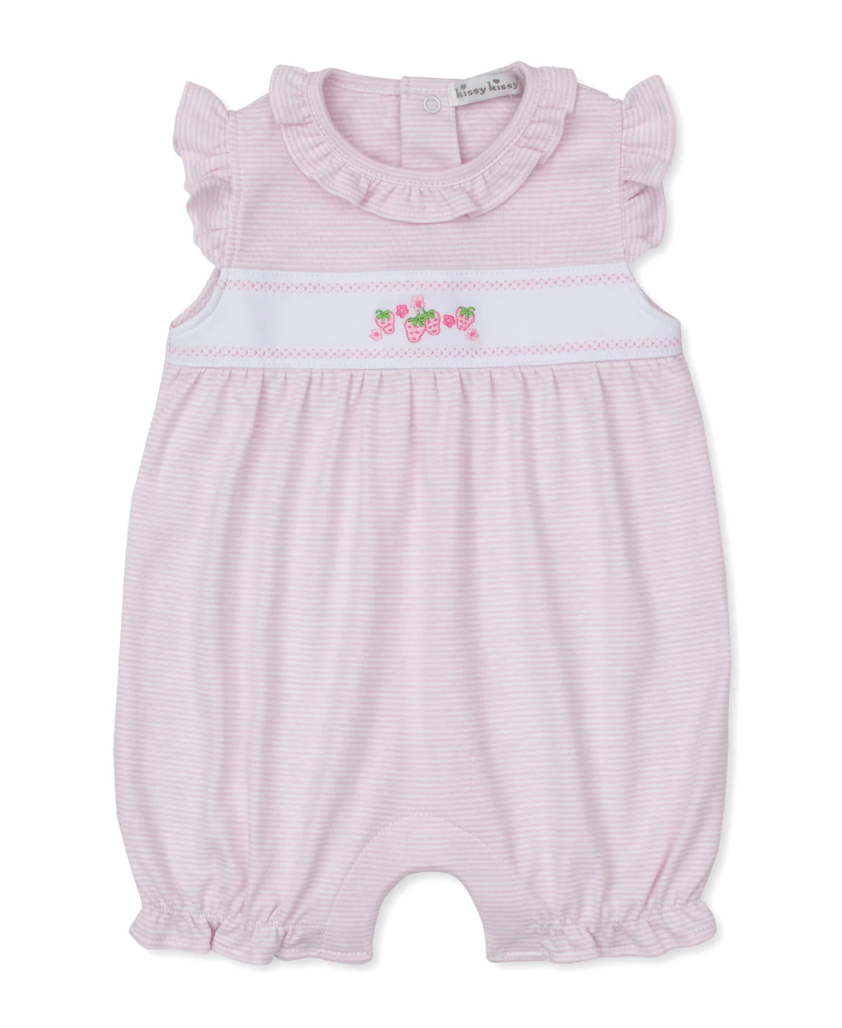 Classic Treasures Pink Stripe Short Playsuit
