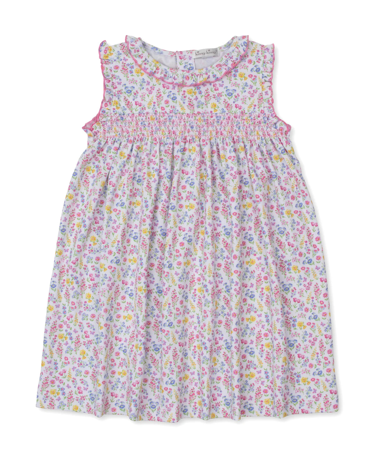 Pastel Gardens Floral Smocked Dress